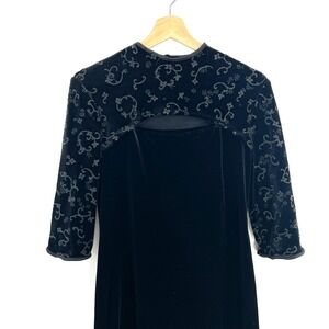 Vintage CDC petites whimsigoth velvet beaded rhinestone dress yk2 cocktail 6